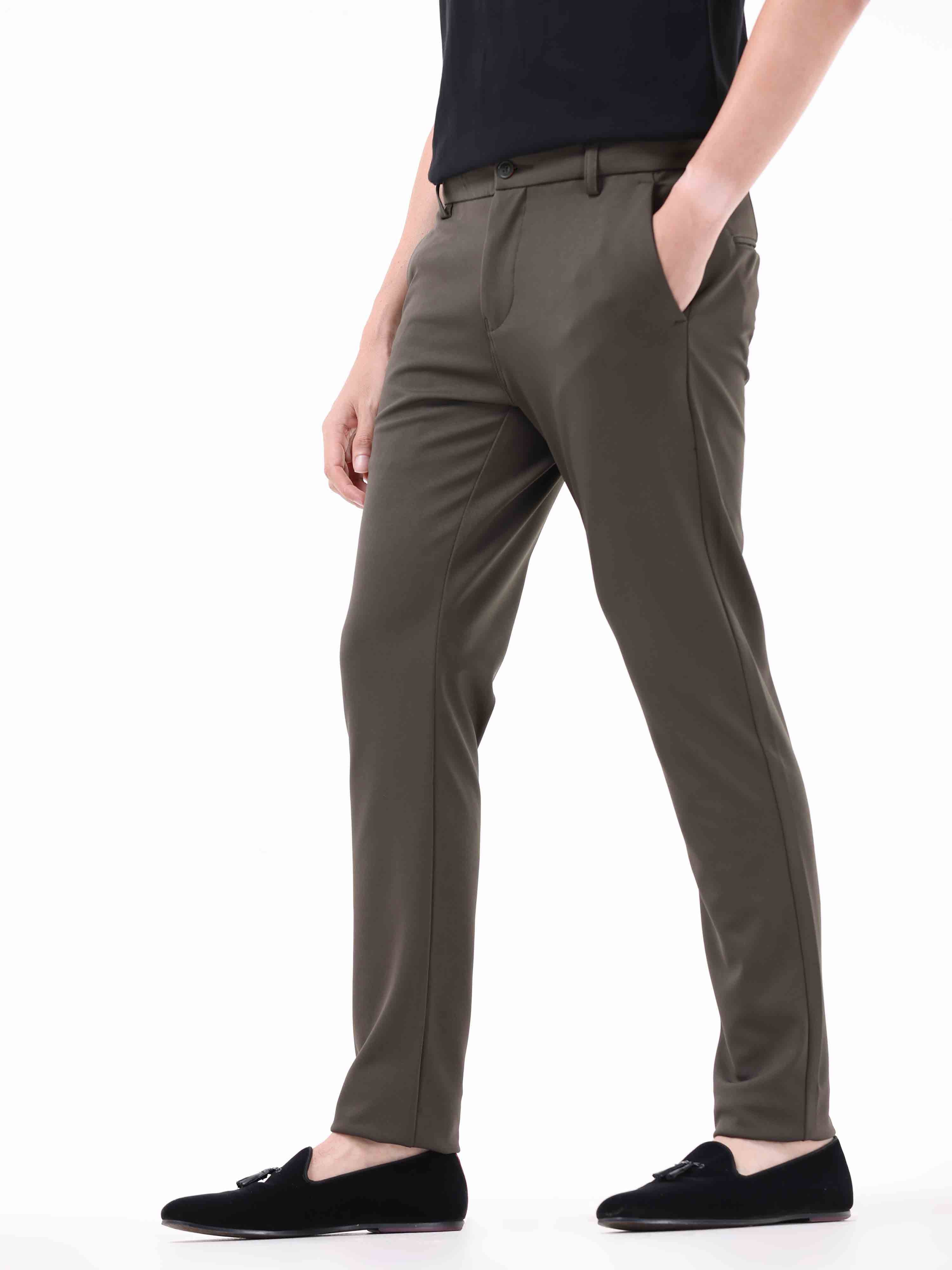 Trousers for Women-Suave-Olive-High Rise Wide Leg Pants|Salt Attire-Luxury  Business Casuals